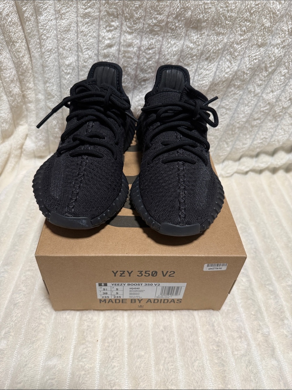 adidas Black Women's Knit YZY 350 V2 Sneakers